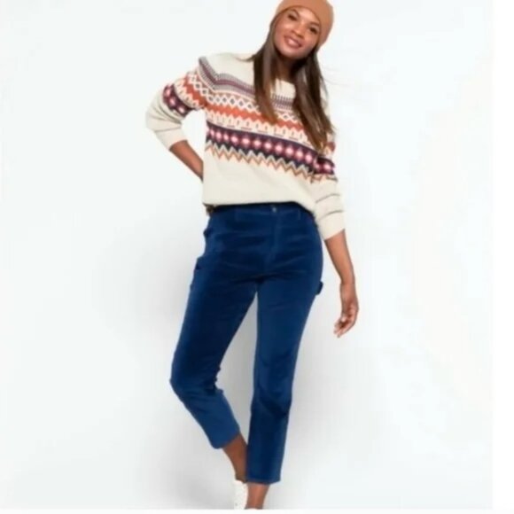 NWT Judy Blue High Rise Carpenter Corduroy Cargo Pants Navy‎ - Picture 1 of 5